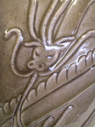 Water Dragon Urn - detail