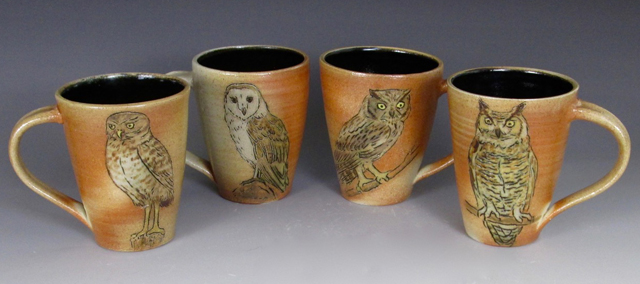Lauren Hanson - Bird Cups - The Owls