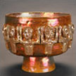 Gold Luster Bowl with 12 Gold Luster Figures