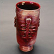 Copper Red Lustre Cylinder Vase