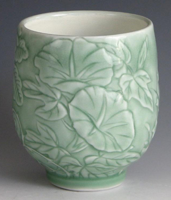 Lauren Hanson - Chrysanthemum and Morning Glories Tea Bowl