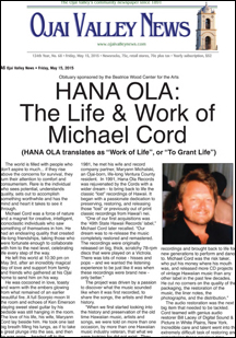 Read About Michael Cord - Ojai Valley News - May 15, 2015