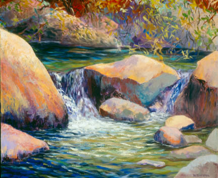 Evelyn Dayman - Autumn Stream San Antonio Creek