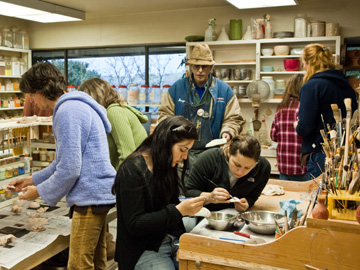 Richard Flores with Students