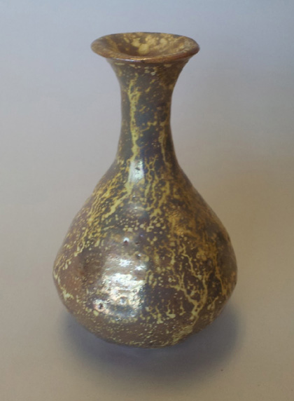 Yellow Vase with Gold Luster