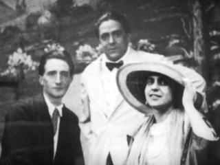 Beatrice Wood with Marcel Duchamp and Francis Picabia, 1917