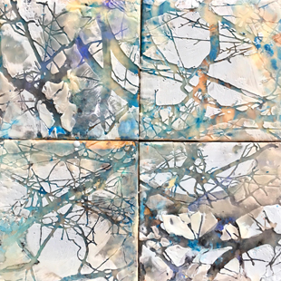 Encaustic Collagraph by Caryl St. Ama