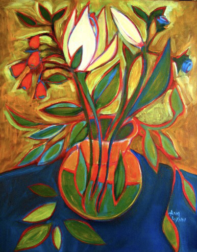 Abstract Florals Painting by Amy Lynn Stevenson